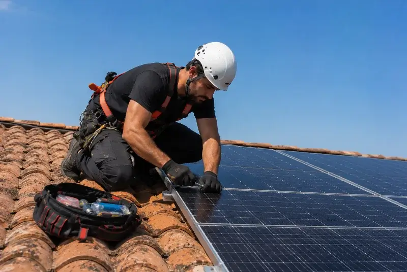 Maintenance et monitoring de panneaux solaires à Escource
